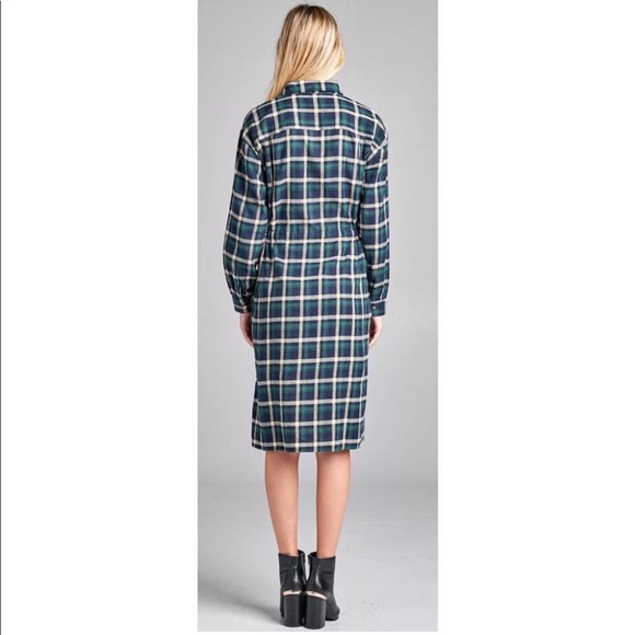Hunter Green Plaid A-Line Mini Dress_Plus main image 1
